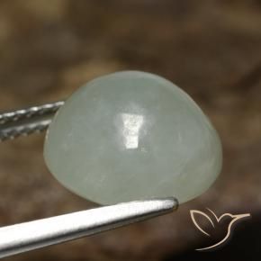 Jadeite Gemstone in 11 x 11 mm (calibrated) Size for Sale, Jadeite Stone in Grey Green Color