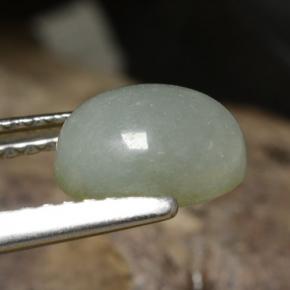 Jadeite Gemstone in 8 x 6 mm (calibrated) Size for Sale, Jadeite Stone in Green Color