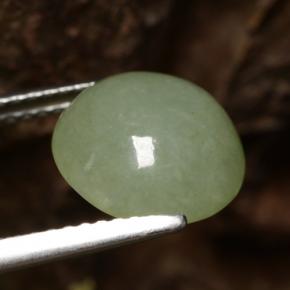 Jadeite Gemstone in 10.4 mm Size for Sale, Jadeite Stone in Army Green Color