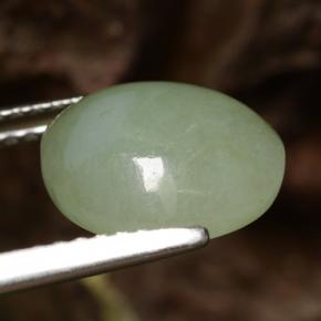 Jadeite Gemstone in 10 mm (calibrated) Size for Sale, Jadeite Stone in Warm Green Color