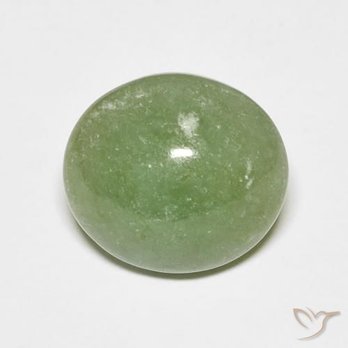 6,79ct Ovale cabochon verde Giadeite dal Myanmar, Dimension 11,9 x 10,8mm, Natural non trattati Gemstone, Translucent Clarity, 1 piece Giadeite in Verde Color, Mohs Hardness of 6 - 6,5, Photo A