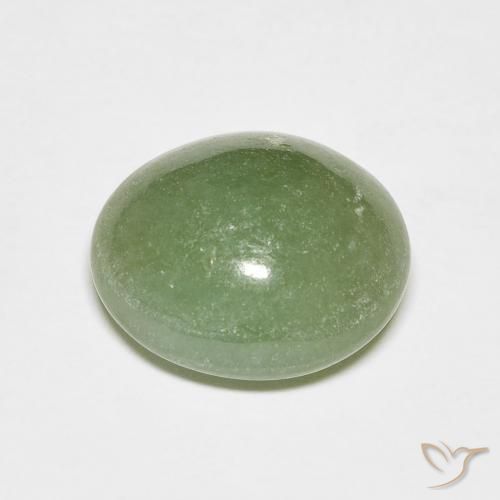Jadeite Gemstone in 11.9 x 10.8 mm Size for Sale, Jadeite Stone in Medium Light-Green Color