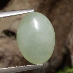 Light Green Jadeite Gem - 4ct Oval Cabochon (ID: 471388)