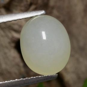 Светло-зеленый Жадеит Камень - 3.9ct Овал Кабошон (ID: 471393)