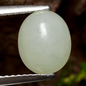 Оливковый Зеленый Жадеит Камень - 2.8ct Овал Кабошон (ID: 471398)