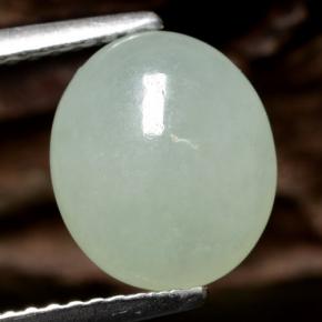 Светло-желтовато-зеленый Жадеит Камень - 3.7ct Овал Кабошон (ID: 471405)
