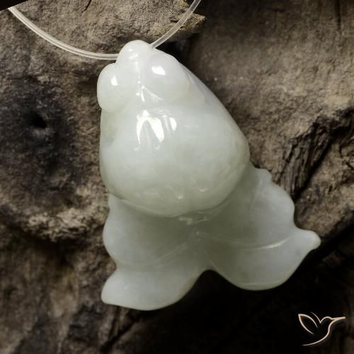 39.99 ct White Jadeite, 27.5 x 21.7 mm Carved From Myanmar, Photo A