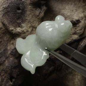 Jadeite Gemstone in 28.2 x 21.5 mm Size for Sale, Jadeite Stone in Greenish White Color