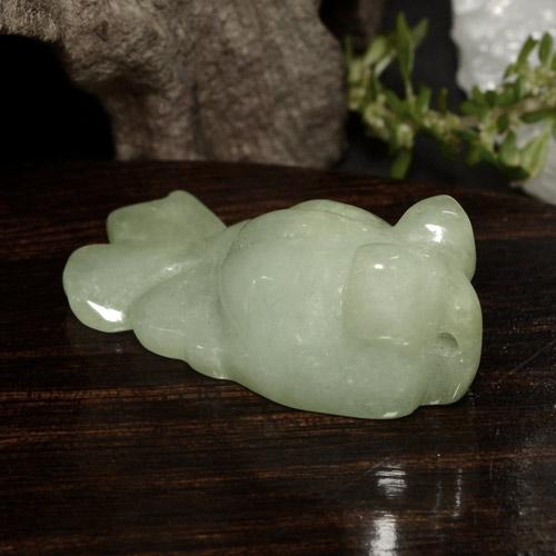 Jadeite Gemstone in 30.5 x 14.3 mm Size for Sale, Jadeite Stone in Grayish Green Color