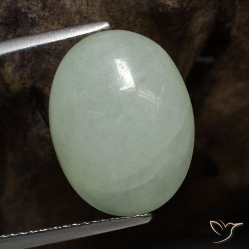 9.67ct Natural Pale Green Jadeite, Oval, Translucent