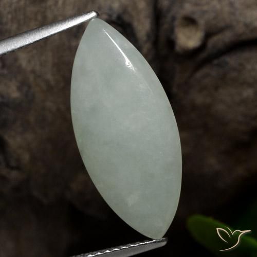 7.16ct Natural Light Green Jadeite, Marquise, Translucent