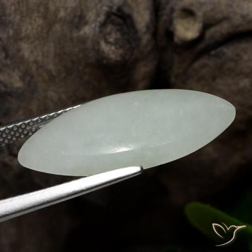 Jadeite Gemstone in 22.1 x 10.3 mm Size for Sale, Jadeite Stone in Light Green Color