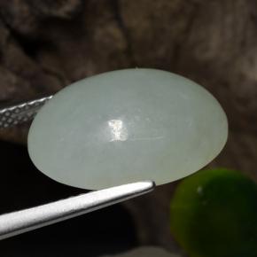 Jadeite Gemstone in 16.6 x 11.7 mm Size for Sale, Jadeite Stone in Medium Green Color