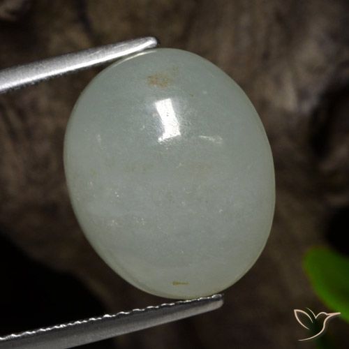 8.05ct Natural Grey Green Jadeite, Oval, Translucent
