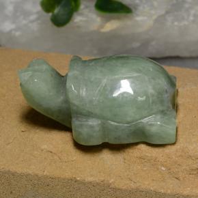 110ct Carved Turtle Green Jadeite for sale thumb image of 110ct Carved Turtle Green Jadeite (ID: 474435)