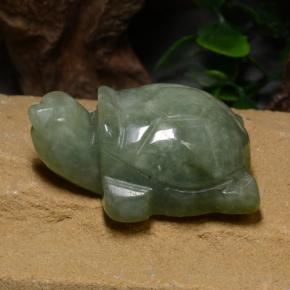 108.5ct Carved Turtle Green Jadeite for sale thumb image of 108.5ct Carved Turtle Green Jadeite (ID: 474436)