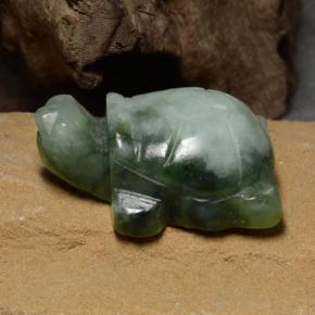 109.2ct Carved Turtle Green Jadeite for sale thumb image of 109.2ct Carved Turtle Green Jadeite (ID: 474438)