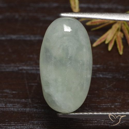 16,6 x 9,1mm ovaler grüner Jade aus Myanmar, Gewicht von 5,58 ct, natürlicher Edelstein in Translucent Reinheit, 1 Stück ovaler Jade - Farbe: Mittelgrün, Mohs-Härte von 6 - 6,5, Photo A