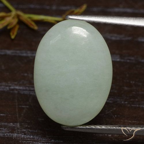 7.82 ct Green Jadeite, 16.8 x 12.2 mm Oval Cut From Myanmar, Photo A