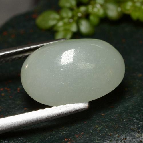 Loose 7.11 ct Oval White Jadeite Gemstone for Sale, 13 x 10.1 mm