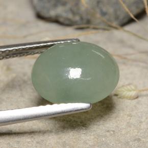 Jadeite Gemstone in 10.7 x 9.6 mm Size for Sale, Jadeite Stone in Green Color