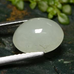 Jadeite Gemstone in 10.6 x 8.5 mm Size for Sale, Jadeite Stone in Mossy Green Color