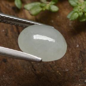 Jadeite Gemstone in 9.4 x 8.2 mm Size for Sale, Jadeite Stone in Green Color