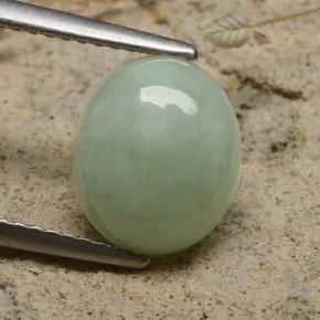 Green Jadeite 3.6 Carat Oval from Myanmar Gemstone