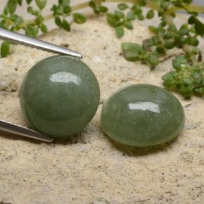 7.6ct Round Cabochon Green Jadeite for sale thumb image of 7.6ct Round Cabochon Green Jadeite (ID: 481240)