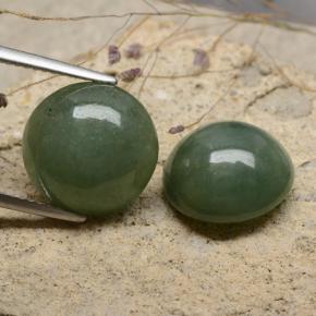 8.1ct Round Cabochon Green Jadeite for sale thumb image of 8.1ct Round Cabochon Green Jadeite (ID: 481241)