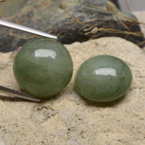 8.1ct Round Cabochon Green Jadeite Gem for sale 8.1ct Round Cabochon Green Jadeite Gem (ID: 481244)