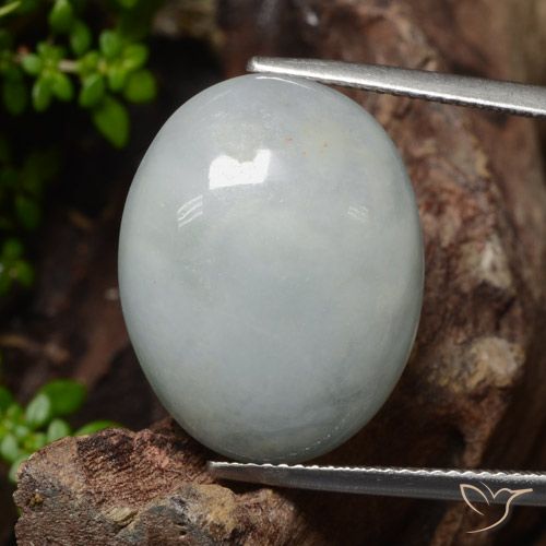 26.59 ct Gray Jadeite, 20.8 x 16.4 mm Oval Cut From Myanmar, Photo A