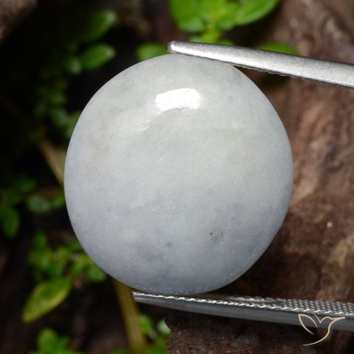 20.39 ct Gray Jadeite, 19.1 x 17.7 mm Oval Cut From Myanmar, Photo A