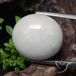 23.32 ct Gray Jadeite Stone, Natural Jadeite in Oval Cabochon Shape for Sale