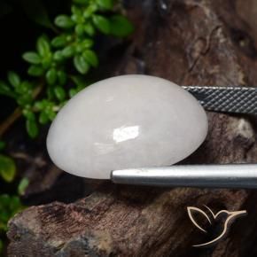 Jadeite Gemstone in 18.8 x 17.2 mm Size for Sale, Jadeite Stone in Grey Color