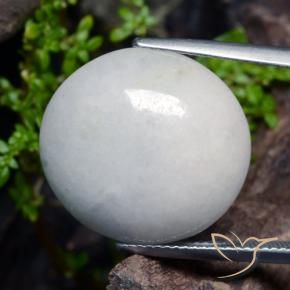 23.67 ct Gray Jadeite Stone, Natural Jadeite in Oval Cabochon Shape for Sale