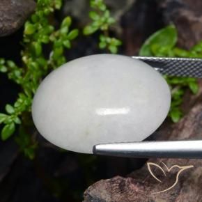 Jadeite Gemstone in 19.3 x 18.2 mm Size for Sale, Jadeite Stone in Medium Grey Color