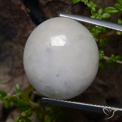 21.41ct Natural Grayish White Jadeite, Oval, Translucent