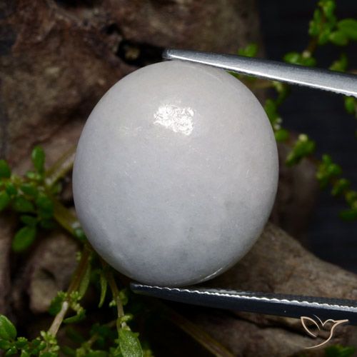 22.55ct Natural Grayish White Jadeite, Oval, Translucent