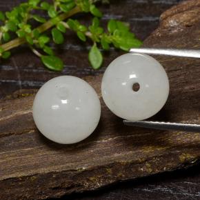 13.42 ctw Green Jadeite Gemstones, Jadeite Gems in Drilled Sphere Shape for Sale.