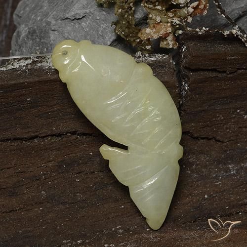 30.43ct Natural Greenish Yellow Jadeite, Fancy, Translucent