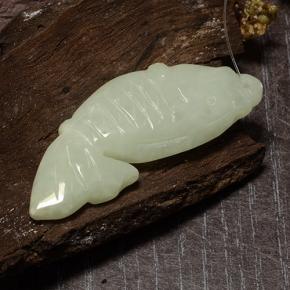Jadeite Gemstone in 40 x 14.5 mm Size for Sale, Jadeite Stone in Medium Green Color