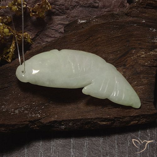 31.73 ct Green Jadeite, 39.8 x 15.9 mm Carved From Myanmar, Photo A