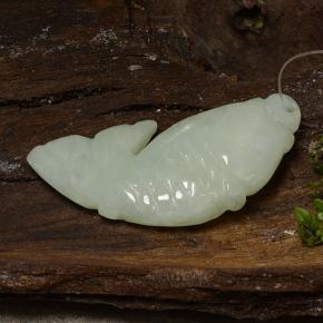 Jadeite Gemstone in 34.6 x 15.2 mm Size for Sale, Jadeite Stone in Medium Green Color