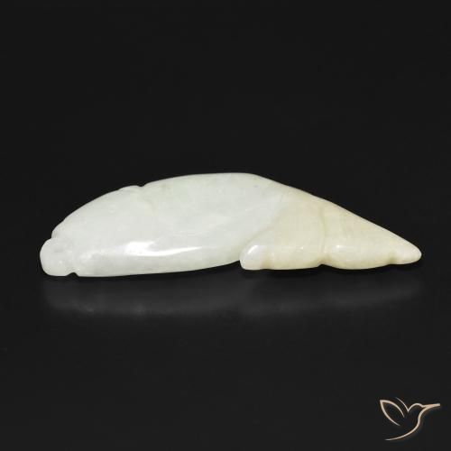Jadeite Gemstone in 44.9 x 16.7 mm Size for Sale, Jadeite Stone in Medium Green Color