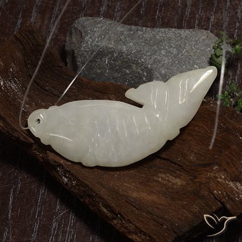 29.96ct Natural Grayish White Jadeite, Fancy, Translucent