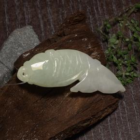 Jadeite Gemstone in 42.1 x 14.7 mm Size for Sale, Jadeite Stone in Medium Green Color