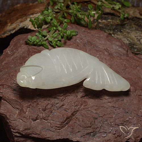 26.12ct Natural Grayish White Jadeite, Fancy, Translucent