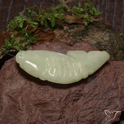 29.51ct Natural Medium Yellow-Green Jadeite, Fancy, Translucent