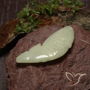 29.51 ct Yellow Jadeite Stone, Natural Jadeite in Carved Fish with Hole Shape for Sale
